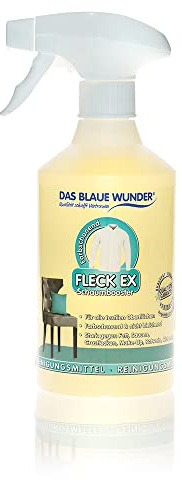 Das Blaue Wunder Fleck Ex Schaumbooster (500 ml) Fleckenentferner, Vorwaschspray, Stark gegen alle Flecken auf textilen Oberflächen