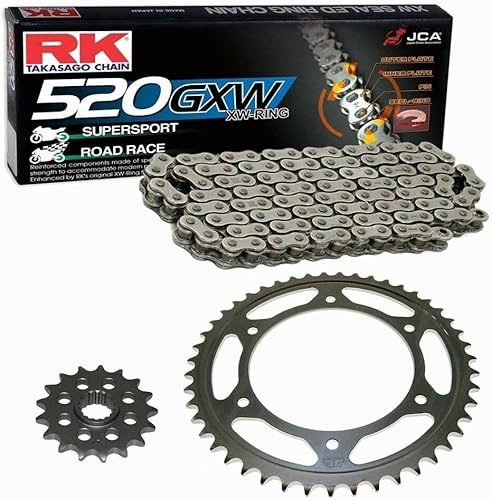 KIT DE ARRASTRE ADAPTABLE PARA HONDA CBR 600 F 2001 HASTA 2007 CADENA RK PARA REMACHAR