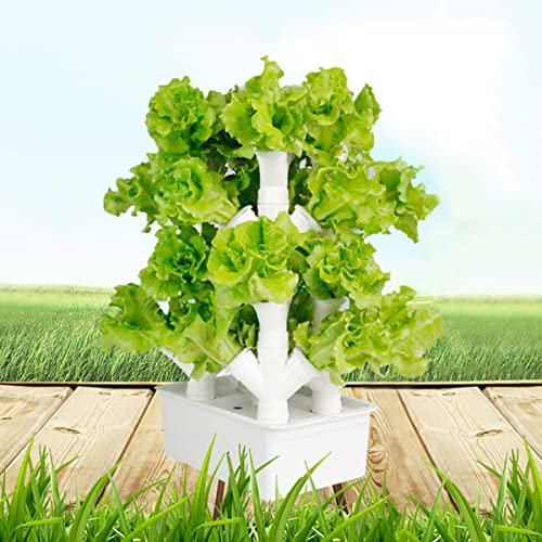 Hydroponic Tower, Hydroponisches Anzuchtsystem Wasserzirkulationssystem, 2/3/4 SäUlen Hydroponisches Pflanzsystem, FüR Frische KräUter Und GemüSe FüR Den Innenbereich,A