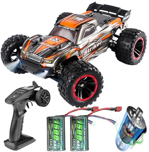 ST.JJBANY Brushless RC Cars, 75KM/H High Speed Remote Control Car, 4WD 1:14 Scale All Terrain Off Road Monster Truck, 2.4 Ghz Racing Car Waterproof 2 Battery 50 Min Car Toy for Kids And Adults