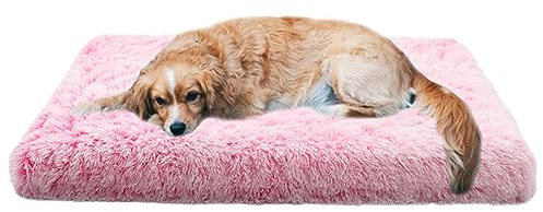 XIEMINLE Orthopädisches Hundebett, groß, Plüsch-Hundematratze, Kissen mit rutschfester Unterseite, beruhigendes Anti-Angst-Haustierbett, Hundekissen, mittelgroße Hundematte, Hundesofa, Bett, 50 x 40 x