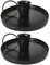 Candelabros de Hierro Antiguos - 2 Piezas Cilíndricos Cónicos de Metal, Adecuados para Decoración Navideña, Bodas y Lujo (Negro)