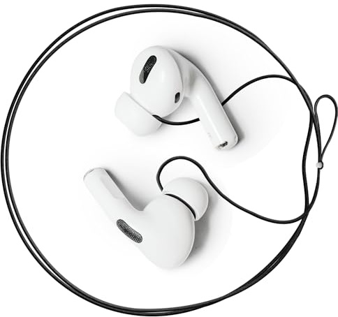 Podstring Nouvelle Version de Sangle Anti-Perte pour écouteurs Intra-Auriculaires sans Fil, Cordon Airpod (Compatible avec Airpods Pro 1/2, Sony, Beats, Samsung, Bose) – Noir