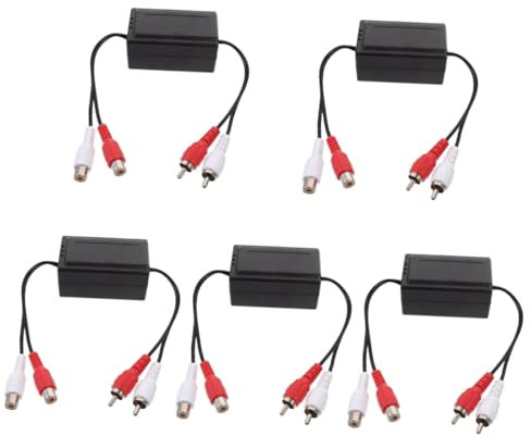 Gadpiparty 5St Brummunterdrücker für Erdschleifen Verstärker-Rauschisolator Rauschfilter für Geräuschisolator Signalrauschen-Unterdrücker Autoradio Erdschleifen-Rauschisolator Brummbeseitiger