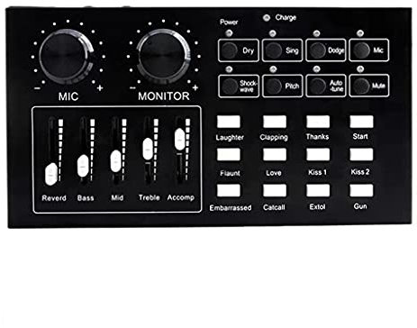 Carte Son Mixeur Microphone stéréo Haut-Parleur Chant Jeu Casque Streaming en Direct Ordinateur Pc