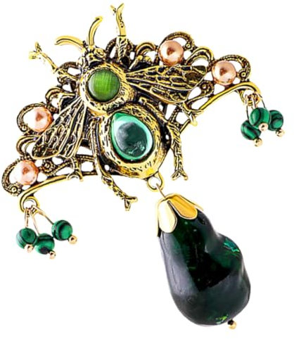 BESTYASH Bienenformige Perlen-anstecknadel Brosche Vintage Kragennadel Für Frauen Metallnadel Kleiderschmuck Für Anzug Hemd Revers Rucksack
