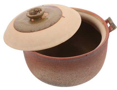 Cabilock Pentola in Terracotta Per Cottura Induzione Con Per Stufare Brasare e Cucinare Lento Mantiene Calore e Sapore Del Cibo