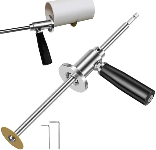 Cortatubos PVC Para Corte Interno | Cortador Interno Para Tuberías De PVC | Accesorio Para Taladro Con Guía De Profundidad Ajustable Para Fontanería E Instalación De Tubos