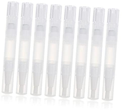 UKCOCO Bolígrafos Para Aceite Nutritivo De Uñas Transparentes Vacíos 8 Piezas 1,4 Ml Pincel Aplicador Cuidado Profesional Manicura Uso Cosmético