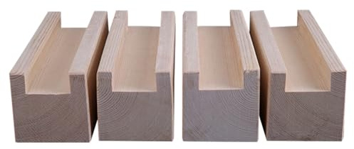 Alzate per mobili in legno massello, 4 pezzi, elevatori per sedie resistenti, supportano fino a 500 kg, aumentano l'altezza del letto e del divano, 3,2 cm, aumento di altezza di 10 cm