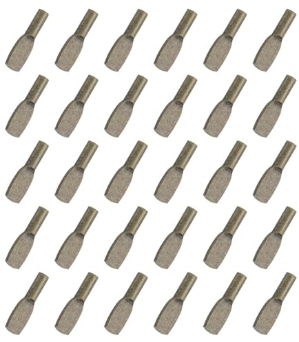 QUARKZMAN Regalstützstifte 60 Stück 6mm Regalhalterungen Schrankklammern Löffelform Für Küchenmöbel Bücherregal Vitrine Und Kleiderschrank (Bronze)