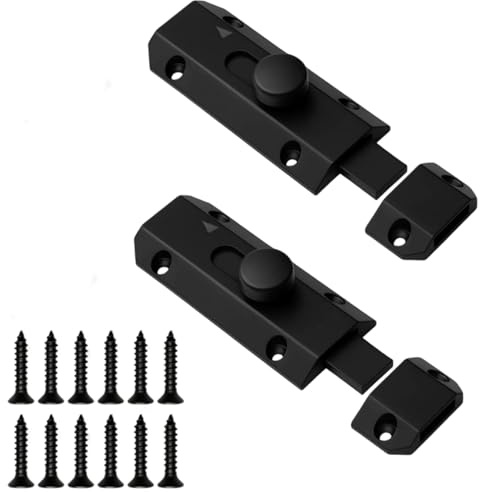 2 Pcs Bathroom Locks, for Doors Door Bolts for Internal and External Doors