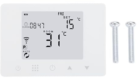 Smart Temperaturkontroll Digital Display WiFi APP Kontrolltermostat för hemmakontor Hotell ABS Material Väggmonterad Design