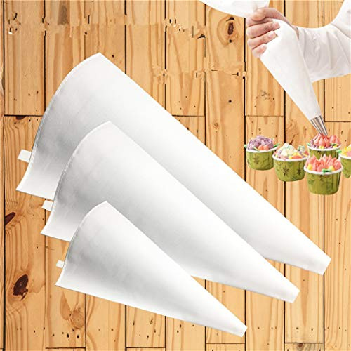 Lot de 3 poches à douille en tissu pour décoration de gâteaux