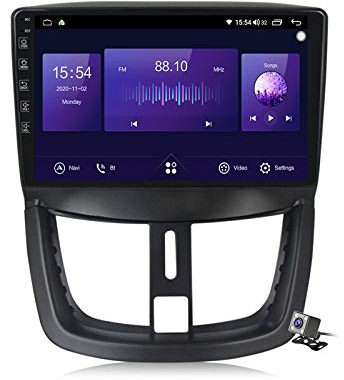 Android 10 9 Pollici GPS Navigazione Sistemi Multimediali per Peugeot 207 2006-2015 con Car Multimedia FM RDS Radio Carplay, WiFi/5G Internet/DSP Audio Stereo/Bluetooth Vivavoce,7862: 6+128