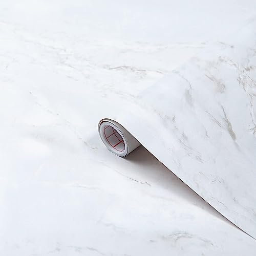 d-c-fix Pellicola Adesiva per mobili Marmo romeo opaco bianco pietra PVC plastica vinile impermeabile decorativa per cucina, armadio, porta carta rivestimento 90 cm x 2,1 m