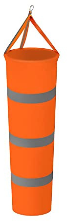 Windmesssocke, Flughafen, Windsack, für den Außenbereich, Garten, Terrasse, Orange, Windsack, Richtungsmessung, 100 cm