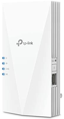 TP-Link AX1800 WiFi 6 Extender Internet Booster, Covers up to 1500 sq.ft and 30 Devices, Dual Band Wireless Signal Booster Repeater, Gigabit Ethernet Port, AP Mode, OneMesh Compatible(RE600X)