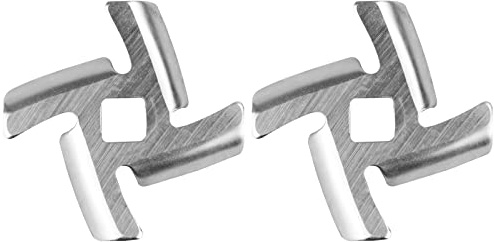 YUTOU Lame de hachoir à viande 2 pièces - plaque, cutter couteau, pièces de coupe, accessoires pour moulins à viande (taille : 46 mm)