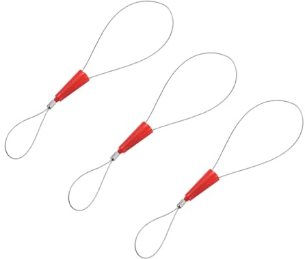 sourcing map Cable Puller 3 Pcs Fish Tape Fastener Tool 230mm x 1.3mm Wire Fish Tape Cable Puller Red for Professional Electrical Installations Wire Management