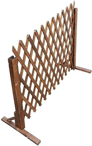 ELzEy Zaun, Zaunpaneel, Teleskopgitter, Holzzaun, Gartengitter, Hofgeländer, Balkon, dekorativer Zaun, Terrasse, Rasenteiler, Haustierzaun (H70 cm)