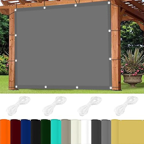 Vela Ombreggiante Impermeabile 4 x 6 m 98% Protezione UV Tende da Sole Vela Ombreggiante Poliestere per Giardino, Balcone, Piscina, Grigio Chiaro