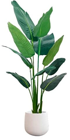Arbre Plante Artificielle, Oiseau De Paradis Bananier Artificiel Accessoires De Décoration De La Maison Plantes Artificielles Décor De Chambre Bonsaï Faux Plantes Grande Plante Verte(160cm)