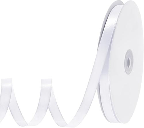Satinband 3mm, 91 Meter Geschenkband Weiss, Band, Satinband, Satinband Weiss, Schleifenband Weiss, Schleifenband Weiß, Ribbon, Bänder, Hochzeit Deko, Satinbänder, Schleifen, Geschenkband Stoff