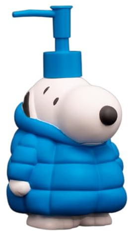 Peanuts Snoopy Pufferjacke Feiertags-Weihnachts-Seifen-/Lotion-/Handdesinfektionsspender aus Resin, 509 ml, (Offiziell Lizenziertes Produkt) von Franco Collectibles