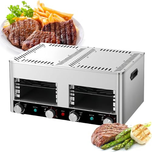 Parrilla Eléctrica para Carne,Horno Portátil de Encimera para Interiores,Parrilla Eléctrica Sin Humo,Ajuste de Temperatura de 800 ℃,Horno para Carne para Asar Pollo,Carne de Res y Verduras,B-220V