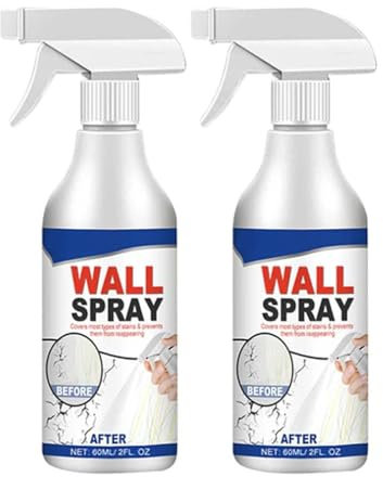 LUCKKY 2PCS Magic Wall Repair Spray Set, Magisches Wandreparatur-Sprühset - Staub- und fleckenabweisend, Vielseitige Wandreparaturfarbe Wand-Sprühfarbe, Schnelles Reparieren von Rissen