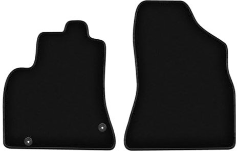 Wielganizator Velours Vorne Fußmatten passend für Citroen Berlingo II (2008-2018) | Qualität: Basic - Genaue Passform, rutschfeste Untregrund 2-teilig - Schwarz