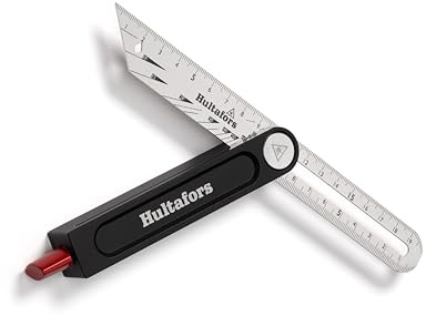 Hultafors Winkelschmiege 200mm für Innen- und Außenwinkel I I Made in EU I Extrem präzise Winkel übertragen I Verstellbare Schmiege mit Feststellfunktion aus eloxiertem Aluminium I 256013