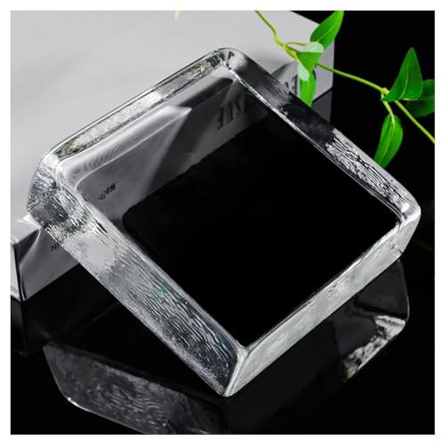 Zfmnoyev Glasbausteine, Quadratische Transparente Vollglasbausteine, Dekorative Glasbausteine ​​für Wände, Wärmedämmung, Für Raumteiler, Architektonische Dekoration(Clear-D)