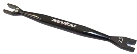 TOPLINE 7075 Turnbuckle Wrench, 0.14 x 0.16 inches (3.5 x 4.0 mm), Black TP-193BK