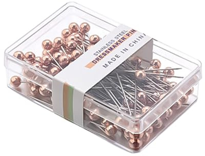 100 Stück Map Pins Pinnwand Pins Pinnadeln Golden Rundkopf Stecknadeln, Map Push Pins, Pinnwandnadeln mit Stahlspitze, Wiederverwendbar Pins für Pinnwand, Karte, Foto Wand, Handwerk (Rose Gold)