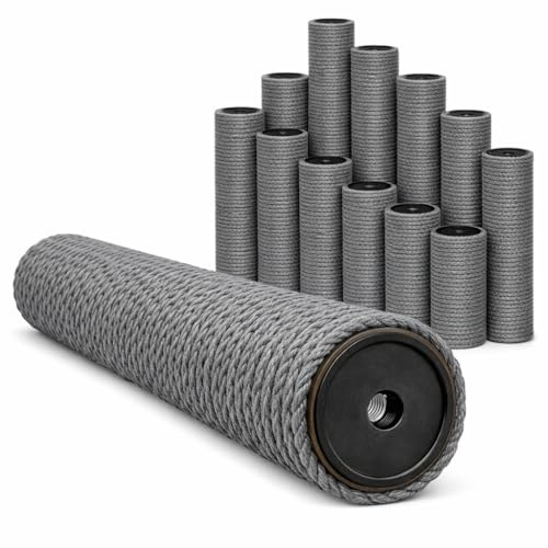 eyepower Sisal Ersatzstamm für Kratzbaum - 40 cm Ø 9,2 cm M8 - Pfotenfreund Kratzstamm rund Ersatzteil für Katzen - 100% Natur Ersatz Sisalstamm für Katzenbaum - Kratzsäule Sisalsäule Katzenkratzbaum