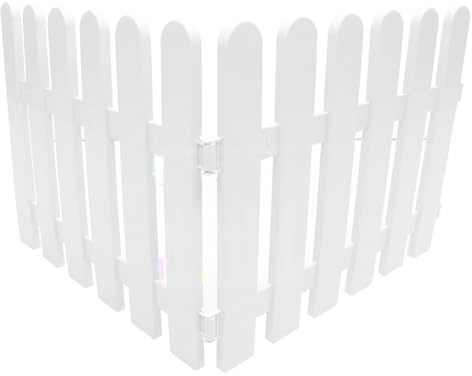 HOODANCOS 2 pièces Clôture de Jardin Blanche Bordure Décorative Multi-usages pour Pelouse et Plantes Barrière Extérieure Protectrice pour Animaux et Aménagement Paysager