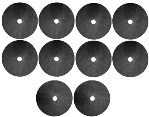 MAGICLULU Copertura Terreno da Giardino Traspirante Biodegradabile 10 Pezzi, Telo Non Tessuto per Controllo Erbacce e Pacciamatura, Diametro Esterno 32 Cm, Interno 4 Cm, per Frutteto e