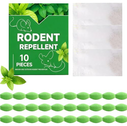 Pemarcy Rattengift Extra Stark, 30 Tabletten Mäusegift für Drinnen Draußen mit Tasche, Mäuse Vertreiben Giftköder mit Frischer Duft zur Rattenschutzmittel von Mäusen Ratten für Garten (30 Stück B)