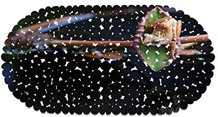 EU-VV rutschfeste Badematte Duschmatte Oval 70x35cm,Grüner Frosch rutschfeste Durable Duschmatte Badewannenmatte Mit Starken Saugnäpfen Dekorieren Sie Das Badezimmer, Gute Laune Dusche (Style 05)