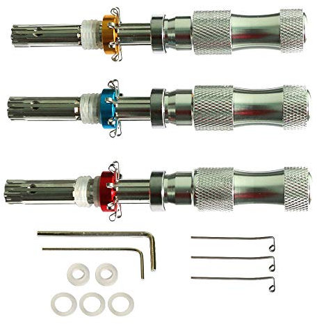 Loboo Idea Juego de ganzúas tubulares de cobre de 3 piezas (7.0MM / 7.5MM / 7.8MM), gancho ajustable de 7 clavijas