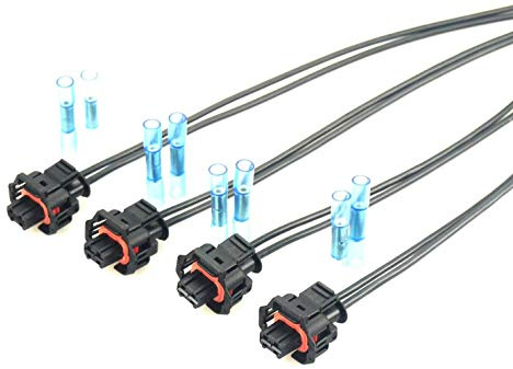 GEWIE 90004-4 Reparatursatz Stecker Silikon Kabelsatz Kompatibel/Ersatz für Stecker Silikon Kabelsatz Einspritzdüse Injektor BMW Opel Fiat Alfa CDTi JTDM
