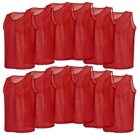 Alomejor 12er Pack Mesh Scrimmage Team Übungswesten Mesh Scrimmage Trainingswesten Fußballweste Atmungsaktive Trikots für Erwachsene Lätzchen