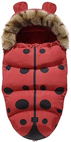 Dsoar Saco de Dormir para Cochecito Universal Saco de Dormir Invierno Cálido para Bebé Al Aire Libre Impermeable y Resistente al Viento, Adecuado para Cochecitos, Buggy, Cuna