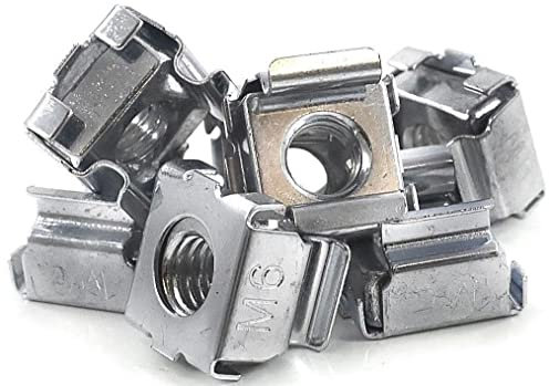 CAGE NUTS MOUNTING SERVER RACK CABINET PC RACKMOUNT FIXING (4, M10)