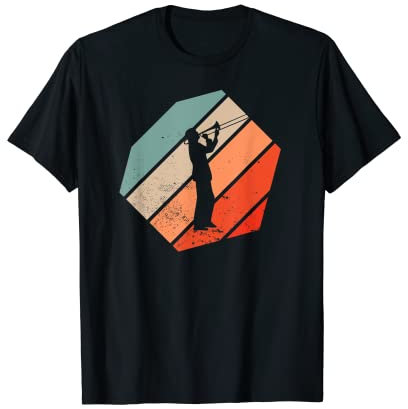 Retro Posaune Jazz Musikinstrument Posaunen Blasmusik T-Shirt