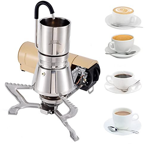 delr Máquina de café espresso para cocina - Pot Percolador Cafetera Inox | Tarro destilador de café portátil para acampar, dispositivo extractor de café para el hogar al aire libre