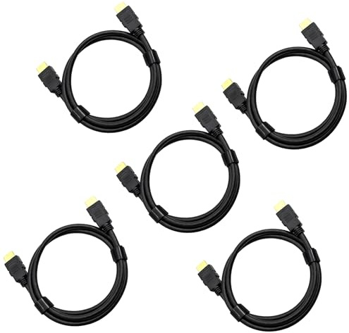 CENTROPOWER 4K HDMI Cable 6 ft 5-Pack - 18Gbps High Speed HDR, 2160P, 1080P, 4K@60Hz 2.0 HDMI Cord Black - Audio Return(ARC) Compatible UHD TV, Blu-Ray, Xbox, PS3/4, PC, Apple TV