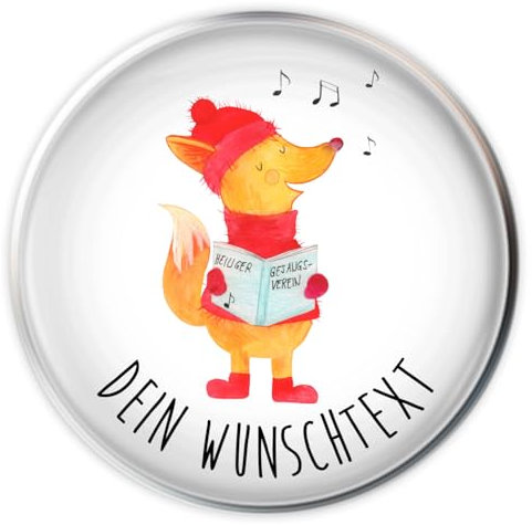 Mr. & Mrs. Panda Personalisierter Waschbecken Stöpsel Fuchs Sänger - Personalisierte Geschenke, Singen, Wunschtext, Selbst Gestalten, Personalisierung, Abfluss, Weihnachtslieder, Weihnachten, Winter